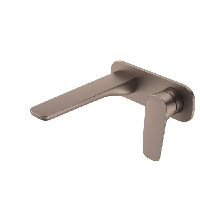 Caroma Contura II Wall Basin/Bath Mixer 180mm Lead Free Brushed Bronze