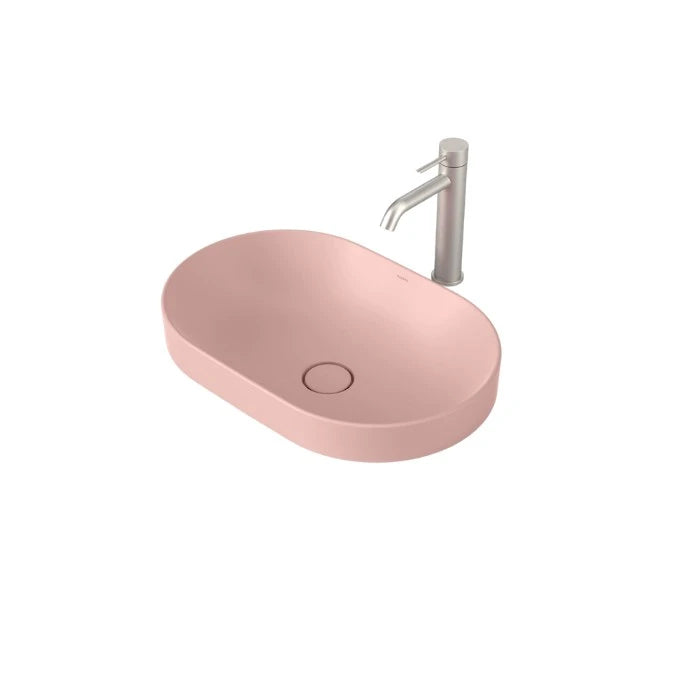 Caroma Liano II 530mm Pill Inset Basin Matte Pink