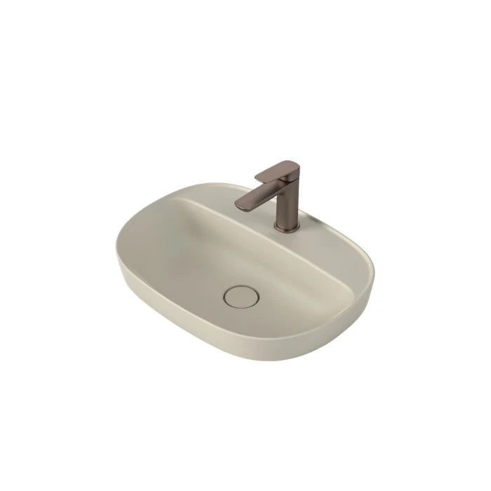 Caroma Contura II 530mm Inset Basin with Tap Landing Matte Clay