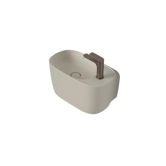 Caroma Contura II Hand Wall Basin Matte Clay