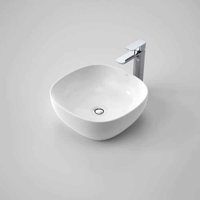 Caroma Tribute Above Counter Basin - Curved Square 400mm - White