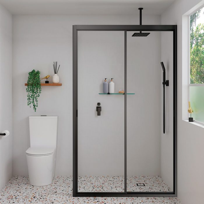 Tono Wall Diverter Mixer, Square Plates, Matte Black