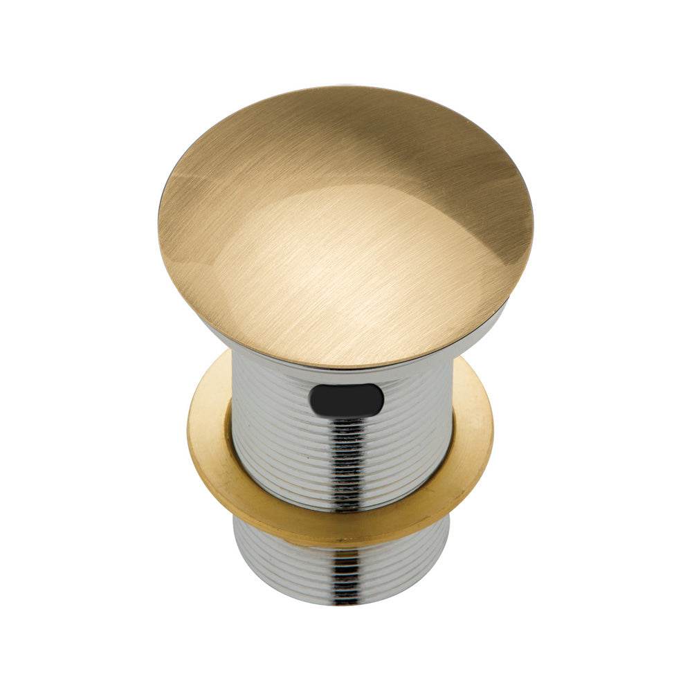 BASIN WASTE Dome Pop Up 32x70mm with Overflow Urban Brass