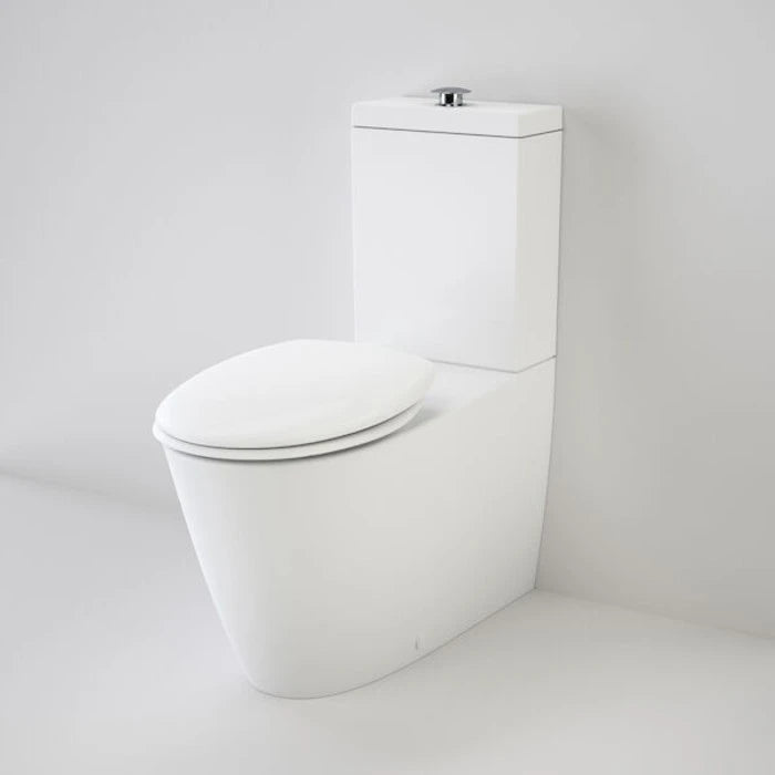 Caroma Care 800 Cleanflush Wall Faced Toilet Suite with Double Flap Seat (with GermGard) - White