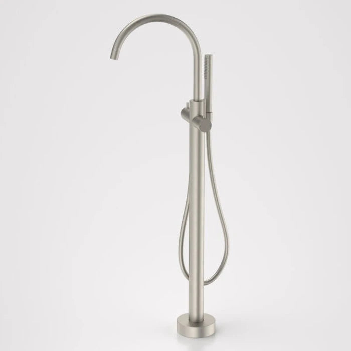 Caroma Liano II Freestanding Bath Filler with Hand Shower - Sales Kit - Brushed Nickel