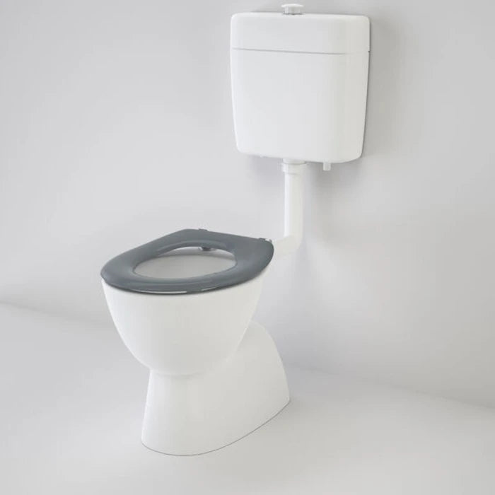 Caroma Care 200 V2 Connector Suite with Single Flap Seat - Anthracite Grey