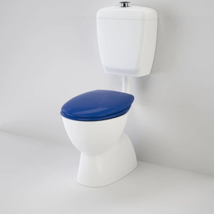 Caroma Care 400 Connector Suite Double Flap Seat - Sorrento Blue