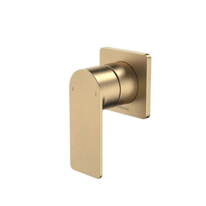 Caroma Urbane II Bath/Shower Mixer Square Cover Plate Brushed Brass