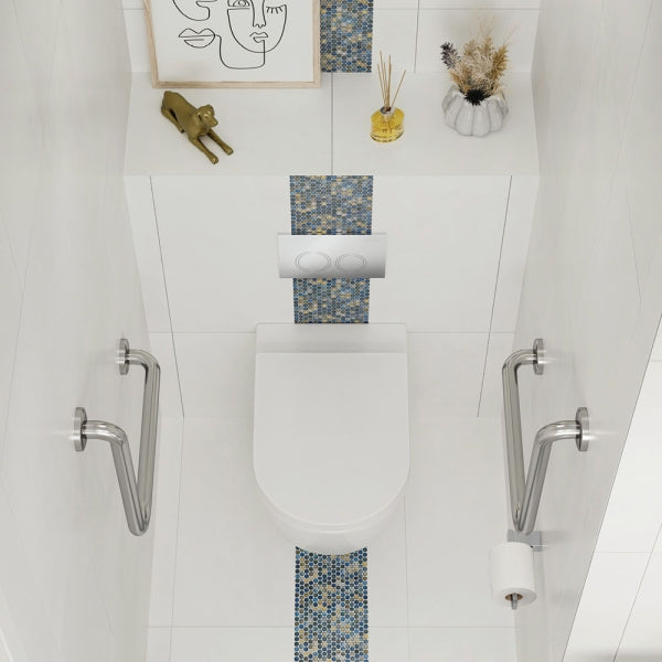 Alix Ambulant Wall-Faced Toilet Suite, Slim Seat