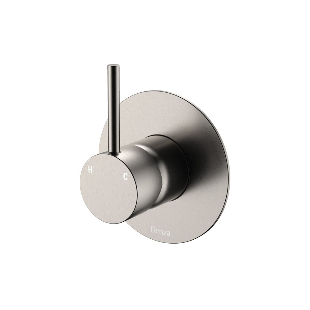 KAYA UP Wall Mixer Brushed Nickel Large Round Plate