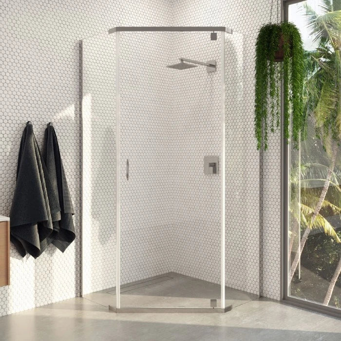 Cascade Angled Shower Screen 1000 Semi Frameless