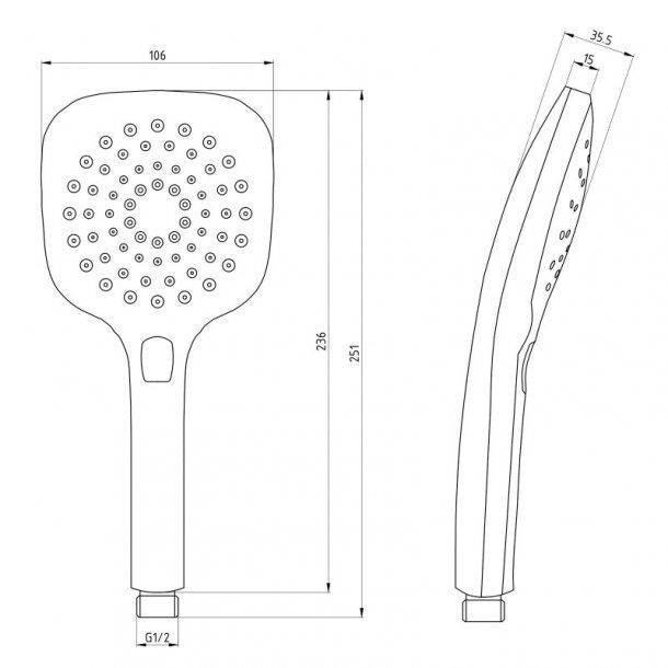 3 Functions Chrome Handheld Shower(ABS)
