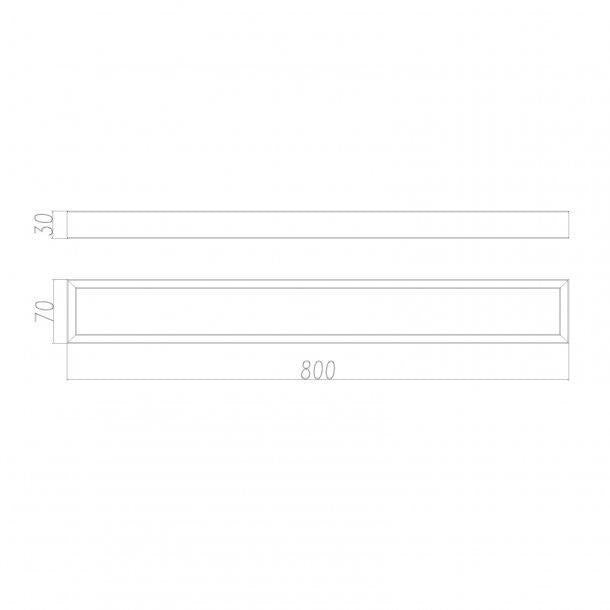 Chrome Single Towel Rail 800mm