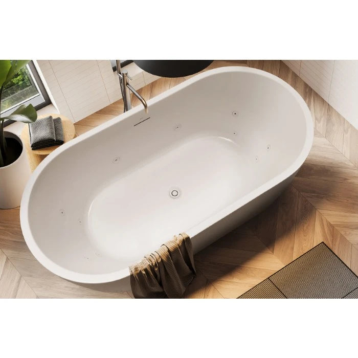 Elisi 1700 Freestanding Spa Bath 12 Jets with Integrated Overflow