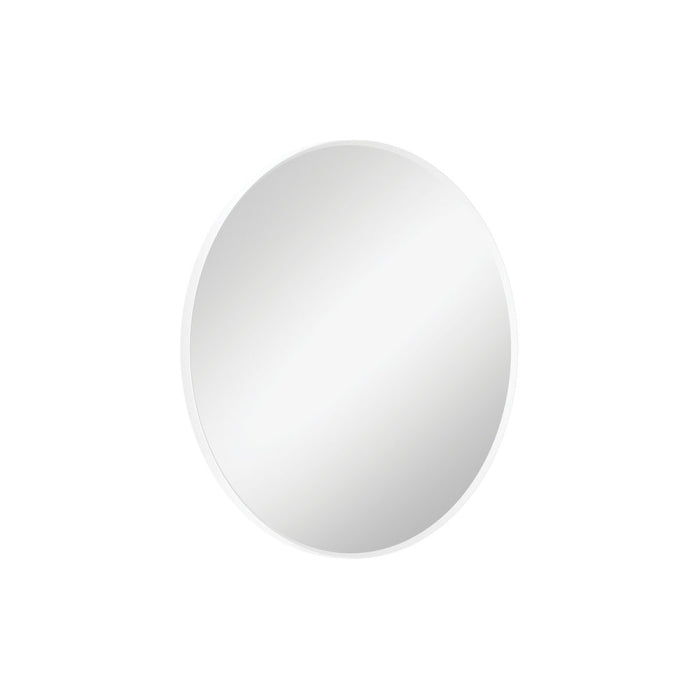 REBA Round Framed Mirror Matte White 600mm