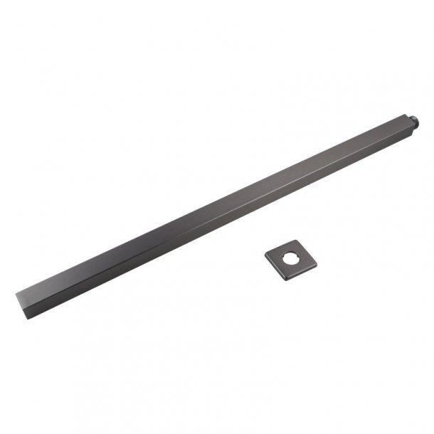 Square Brushed Nickel Ceiling Shower Arm 600mm