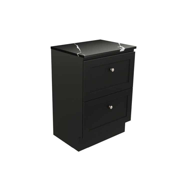 Newport All Drawer 600 Floor Standing Vanity, Premium Stone Top