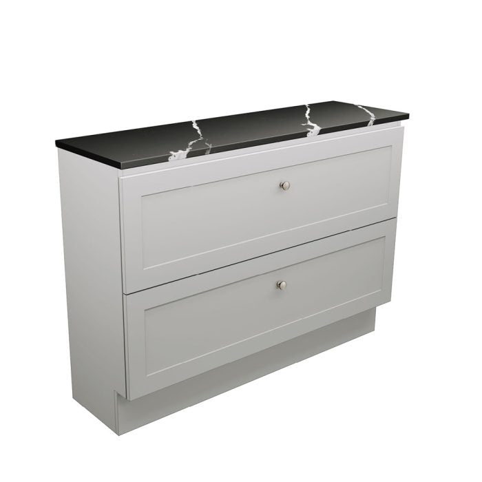 Newport Ensuite All Drawer 1200 Floor Standing Vanity, Premium Stone Top