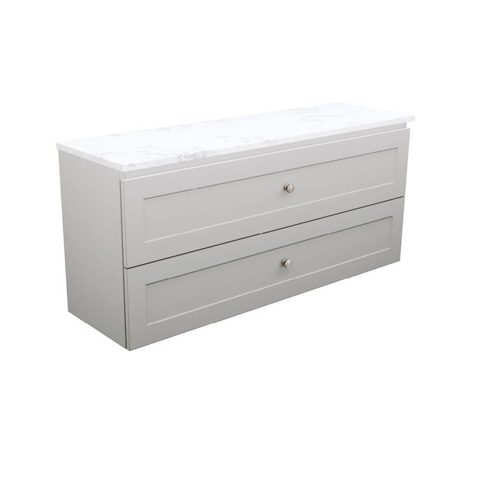 Newport Ensuite All Drawer 1200 Wall-Hung Vanity, Stone Top