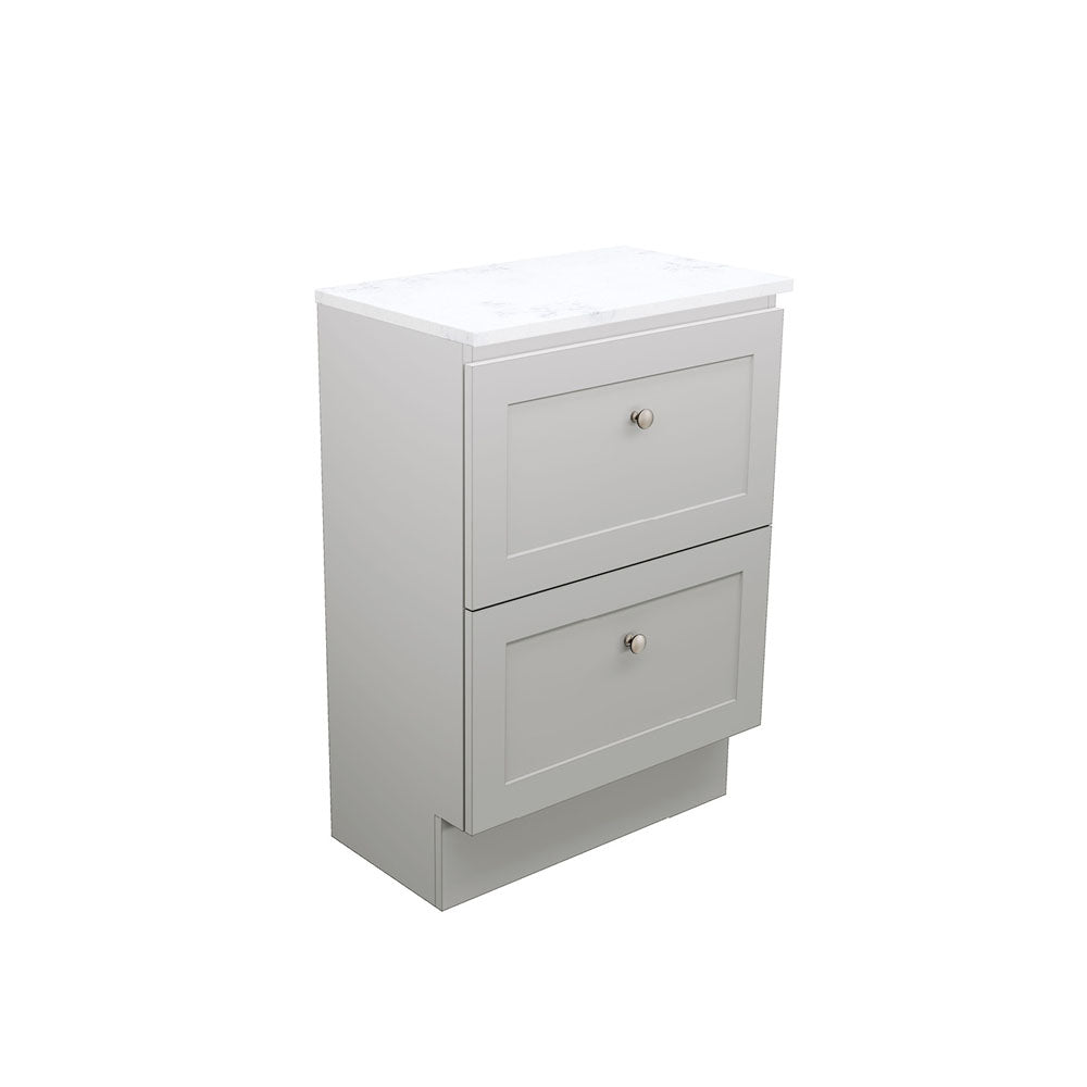 Newport Ensuite All Drawer 600 Floor Standing Door Vanity, Stone Top