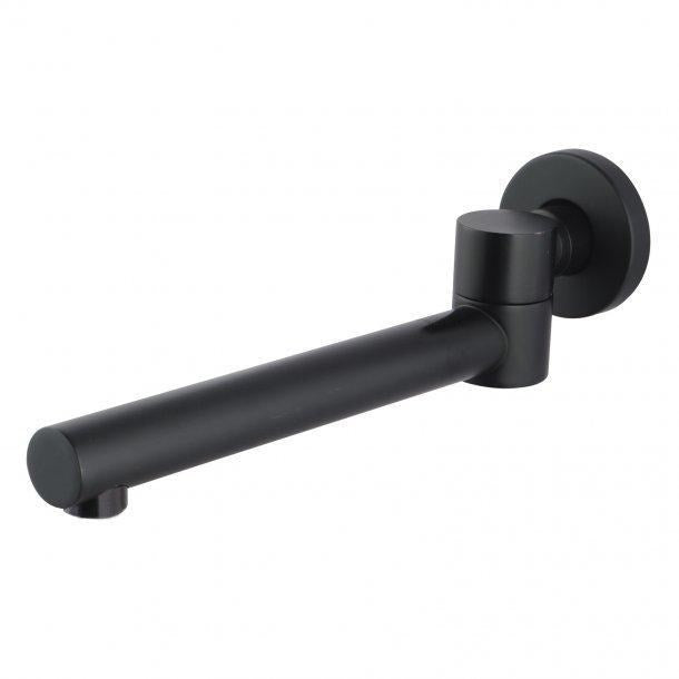 Round Black BathtubBasin Swivel Wall Spout
