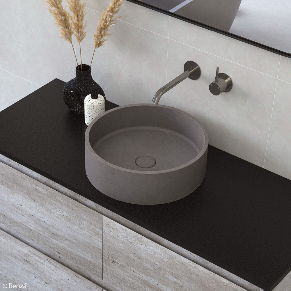Jada Concrete Round Basin Above Counter 390x120mm
