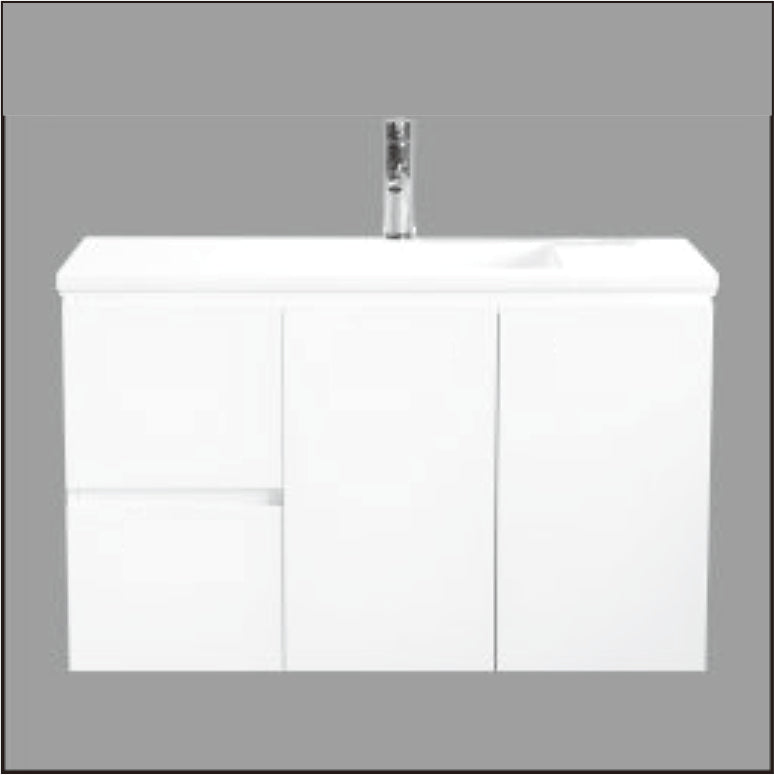 900 Vanity Unit - Lucas Slim Series - Wall Hung