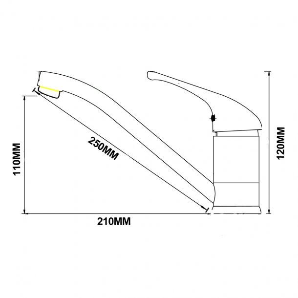 Chrome Standard Kitchen Mixer Tap