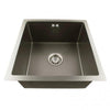 1.2mm Dark Grey Stainless Steel Handmade Single Bowl Top/Undermount Kitchen/Laundry Sink 440x440x205mm