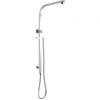 Square Chrome Top Water Inlet Shower Rail
