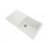 1000 x 500 x 220mm Carysil White Single Bowl With Drainer Board Granite Kitchen Sink Top/Flush/Under Mount