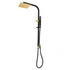 8'' Square Black & Yellow Gold Shower Station Top Water Inlet