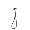 Square Black Shower Holder Wall Connector & Hose Only