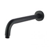 Round Black Stainless Steel Wall Mounted Shower Arm 300mm