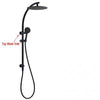 8'' Right Angle Round Matte Black Shower Station Top Inlet