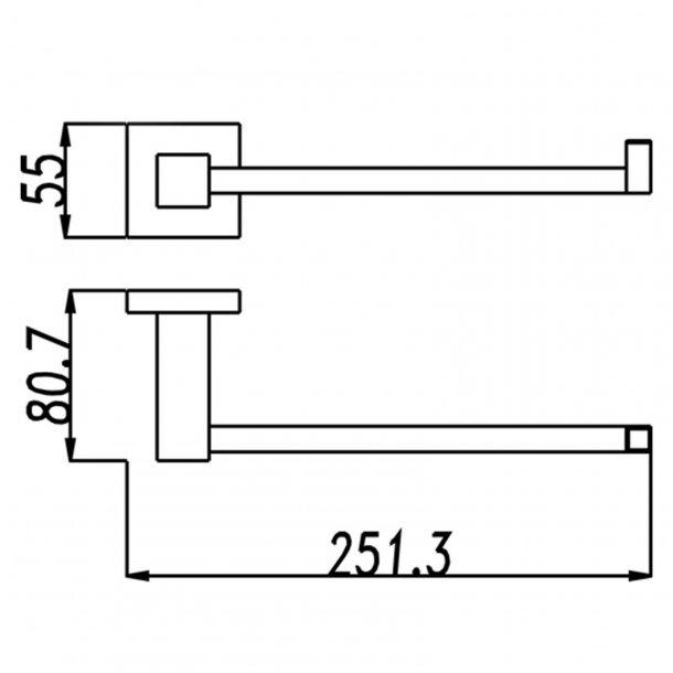 Black Towel Hook Ring 250mm