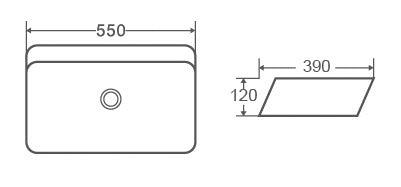 BA720 — Above counter Basin