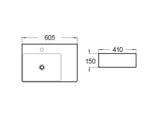 BA800LHB — Above counter Basin