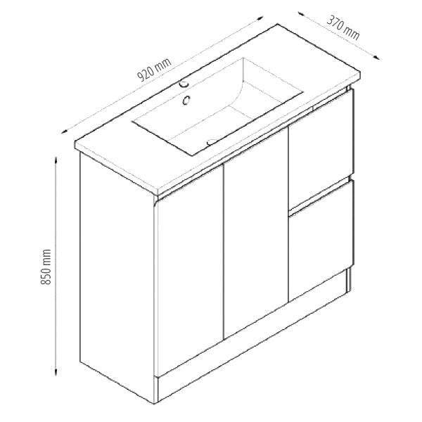 BVS-900 — Rio Slimline Freestanding Vanity