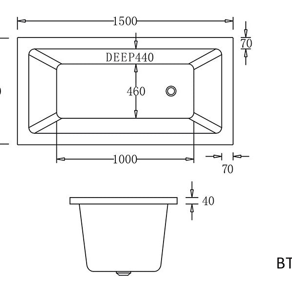 Bari Drop In Bathtub