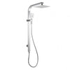 8 inch Square Chrome Wide Rail Shower Station Top Water Inlet with 3 Functions Handheld AQ