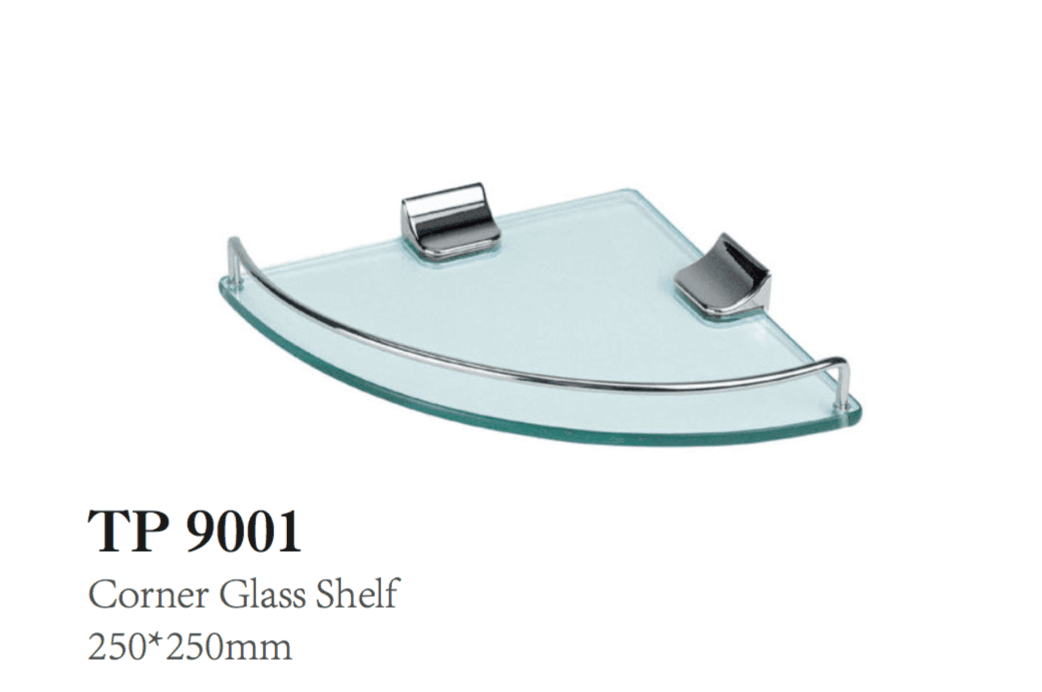 CORNER GLASS SHELF 250*250mm