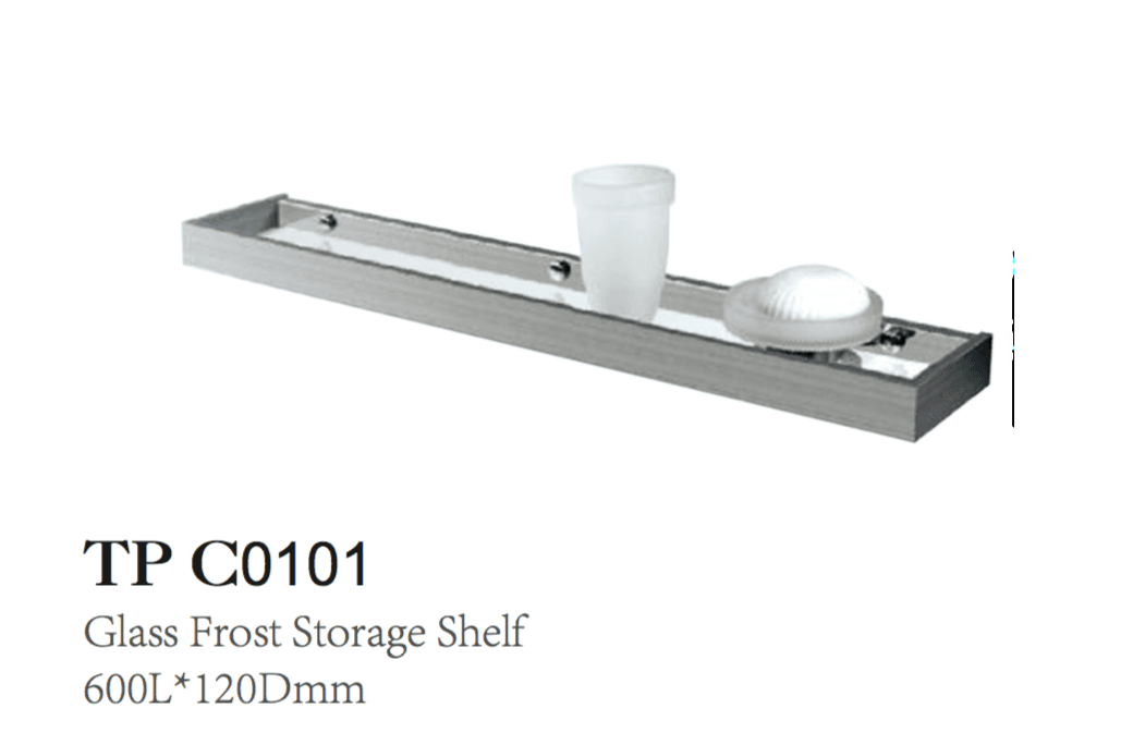 GLASS FROST STORAGE SHELF 600L*120Dmm