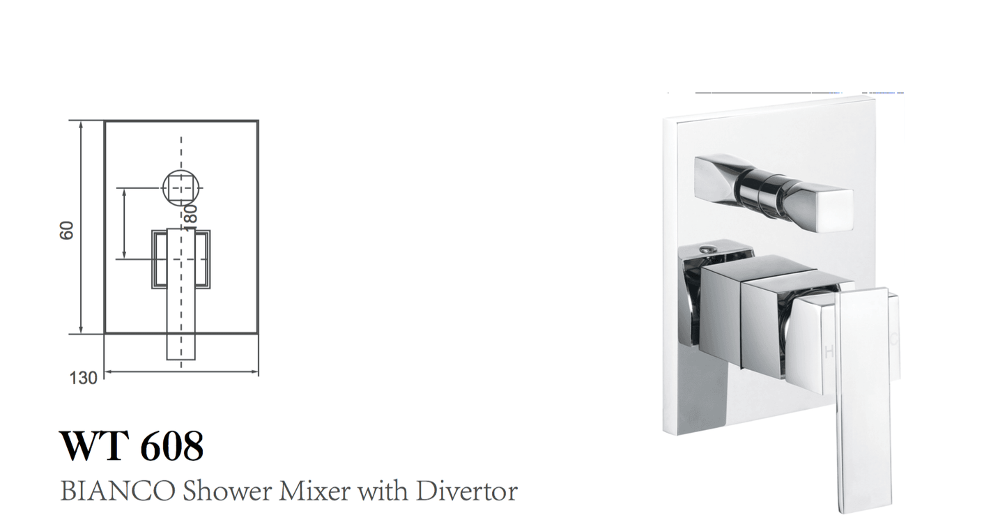 BIANCO SHOWER MIXER WITH DIVERTOR
