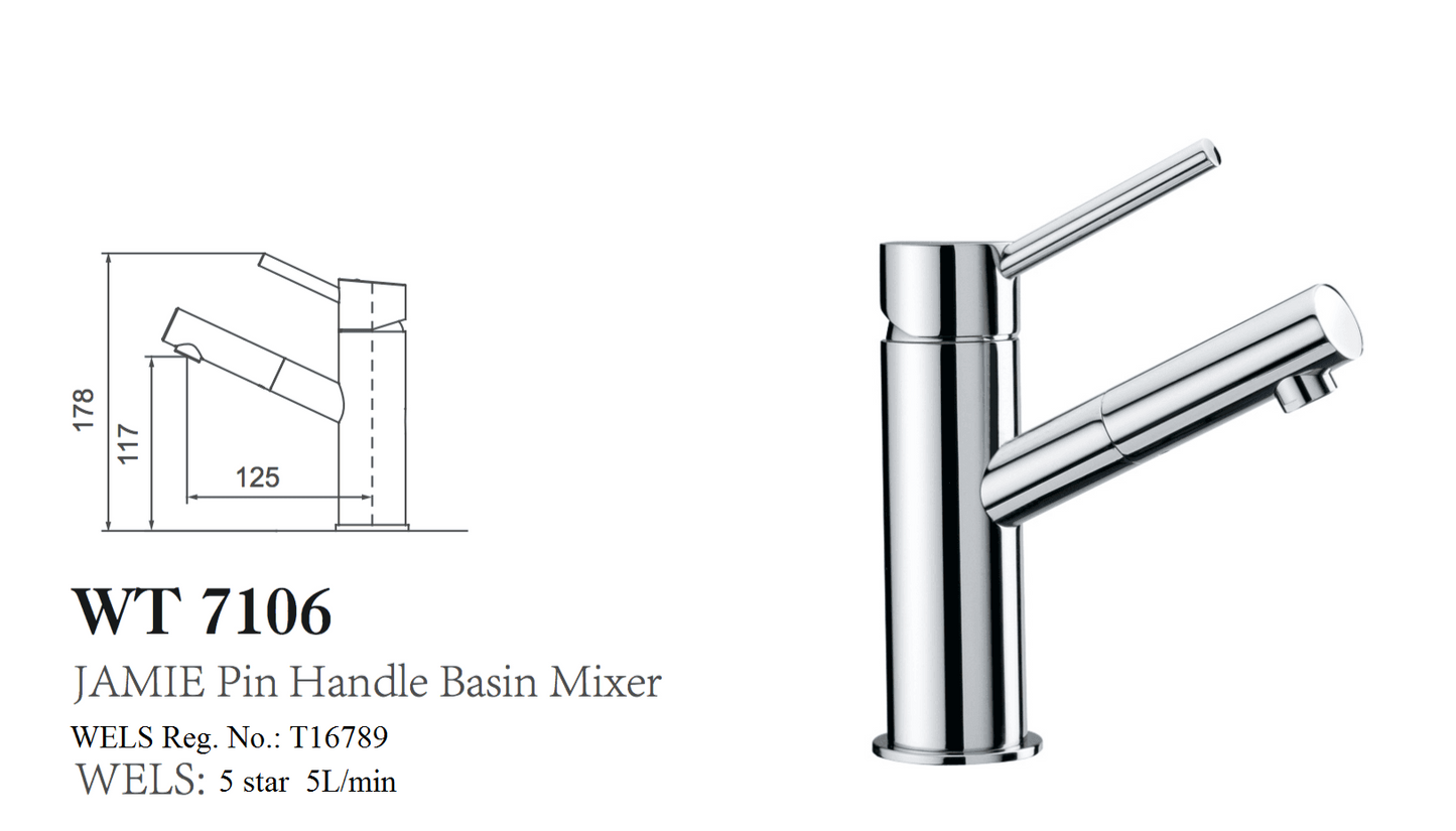 JAMIE PIN HANDLE BASIN MIXER
