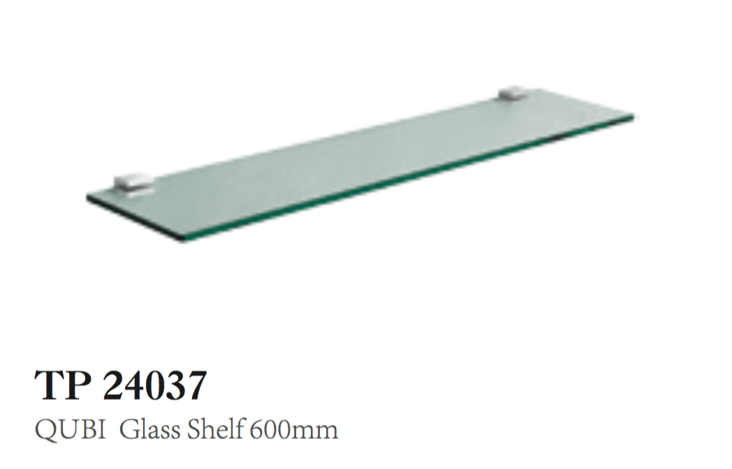 QUBI GLASS SHELF 600mm