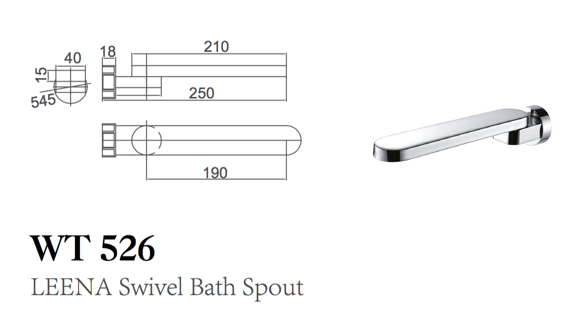 LEENA SWIVEL BATH SPOUT