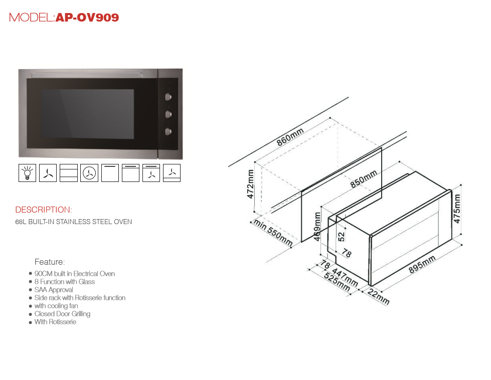 MODEL AP-OV909