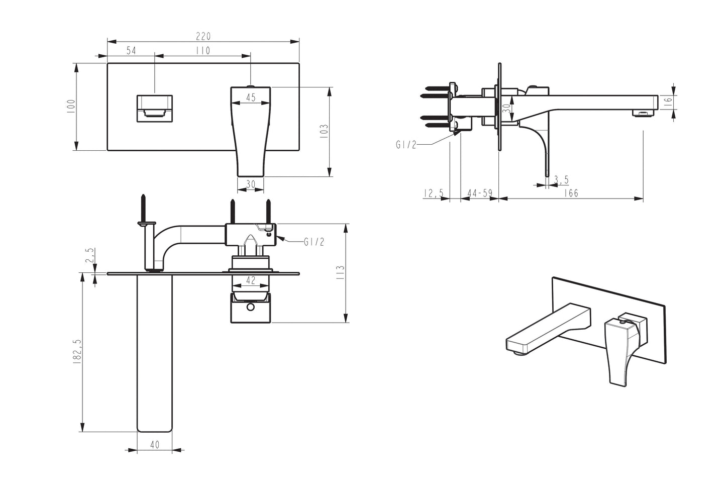 BTH3204 — Wall Mixer