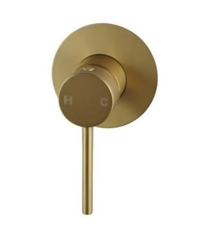 LUCID PIN Series Round Brushed Yellow Gold Shower/Bath Wall Mixer(65mm Cover Plate)(color up)